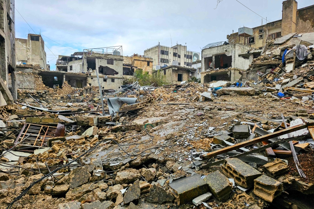 A photo shows destruction at the site of an overnight Israeli airstrike that targeted the southern Lebanese city of Nabatieh on November 26, 2024, amid the ongoing war between Israel and Hezbollah. — AFP pic