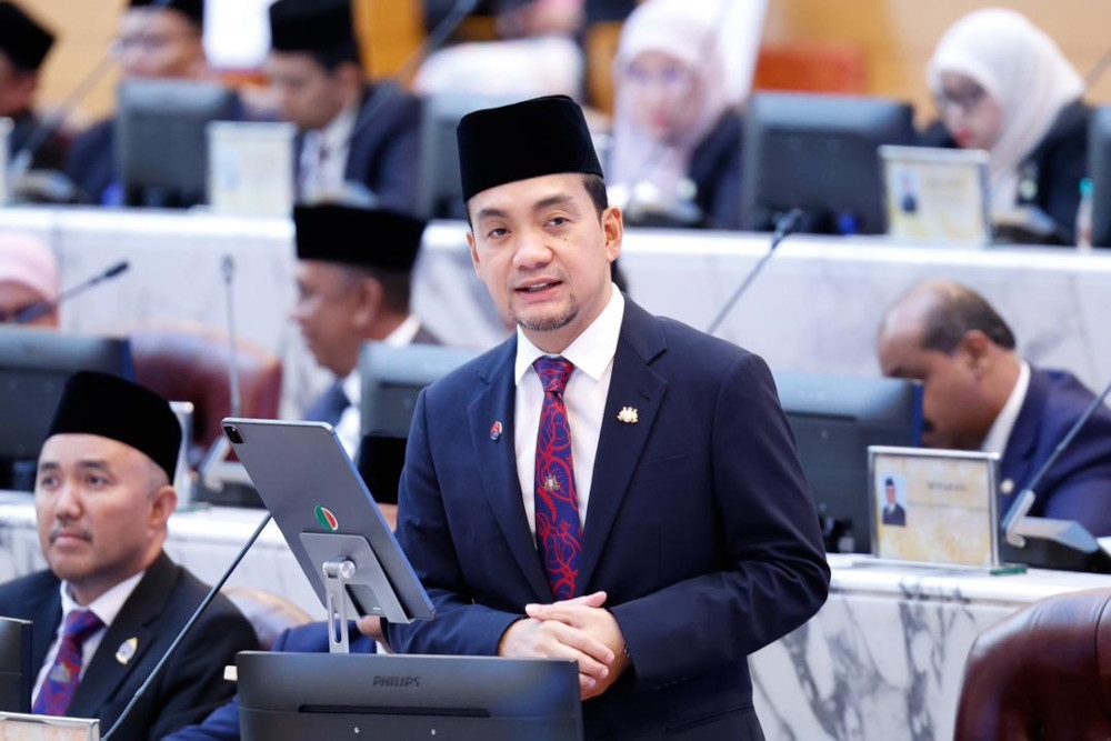 Johor Menteri Besar Datuk Onn Hafiz Ghazi said the first sector will involve the banking and financial services on Pulau Satu, while the logistics services, global service centre and transfer services will be offered on the mainland of Forest City, November 27, 2024. –– Picture courtesy of the Johor state government