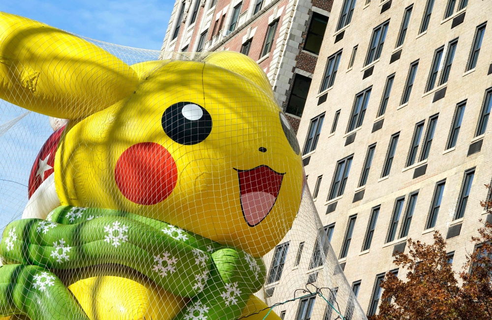 A Pikachu balloon is prepared during the Macy’s Parade Balloon Inflation November 27, 2024. The 2024 Macy’s Thanksgiving Day Parade is set for today, continuing a beloved tradition that began in 1924. — AFP pic