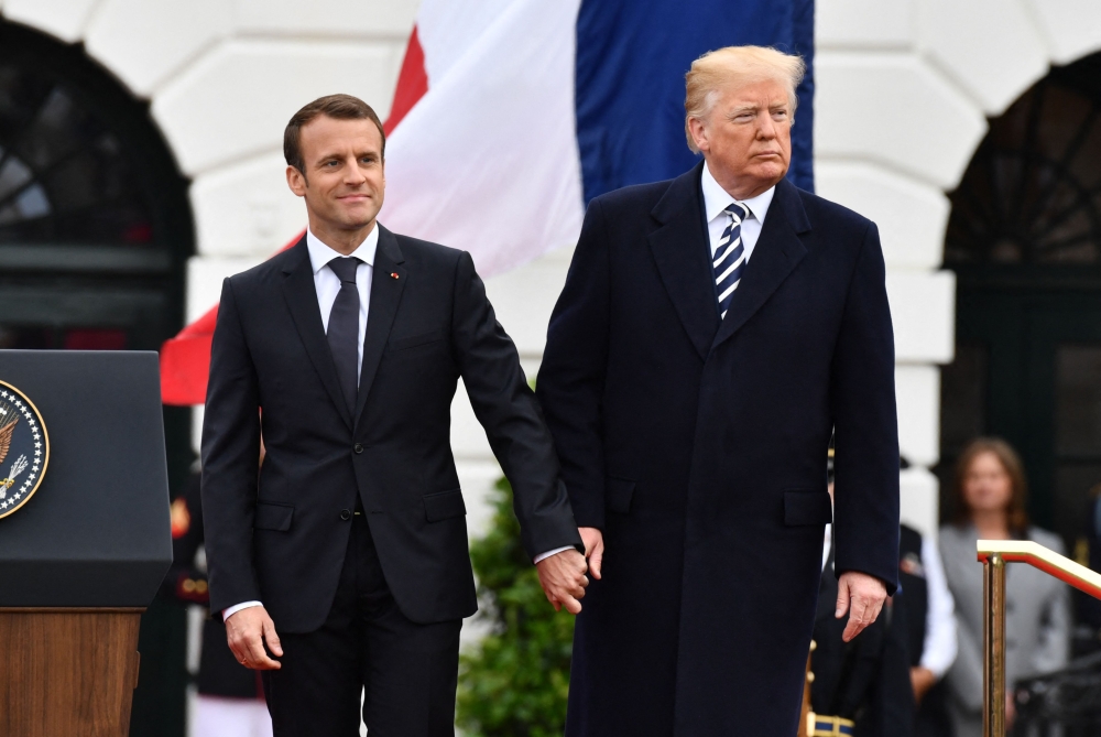 After Trump first took office in 2017, his relations with Macron had the initial makings of a bromance. — AFP file pic 