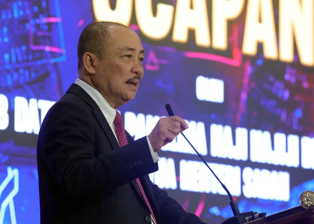 Datuk Seri Hajiji Noor said the series of video clips circulating online to be an attempt by an unnamed “group” to destabilise his state government after failing to obtain a mineral prospecting licence. — Bernama pic