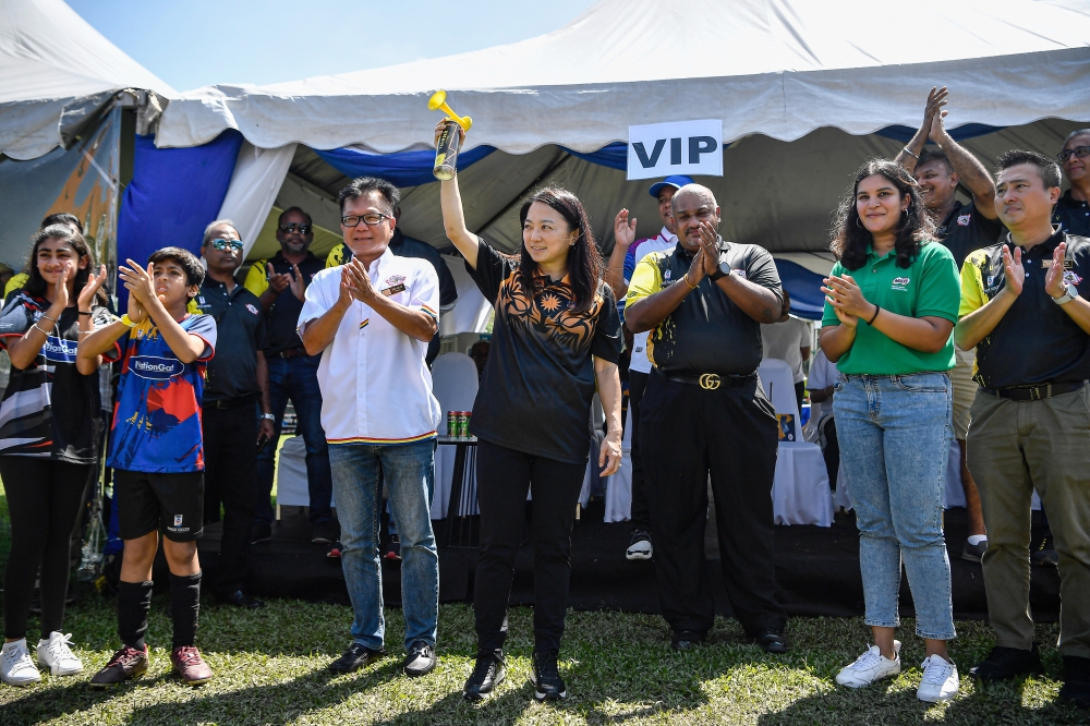 Youth and Sports Minister Hannah Yeoh launches 8th Royal Selangor Club - Dato’ Chu Ah Nge International Junior Soccer tournament. — Bernama pic