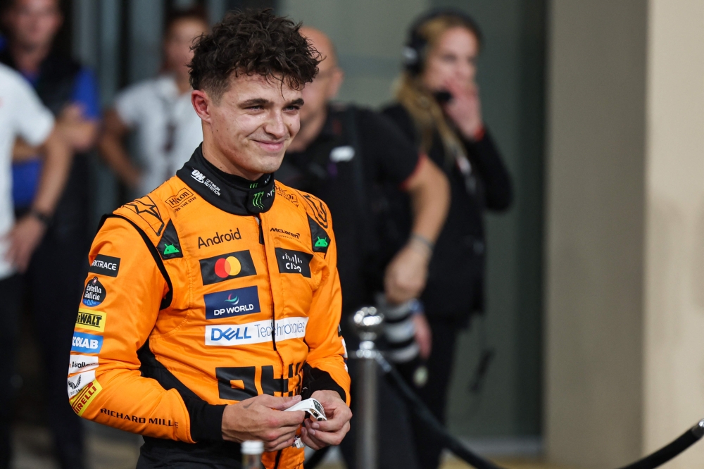 Lando Norris secured pole ahead of teammate Oscar Piastri to move McLaren within reach of a first constructors’ title since 1998 at Sunday’s decisive season-ending Abu Dhabi Grand Prix. — AFP pic