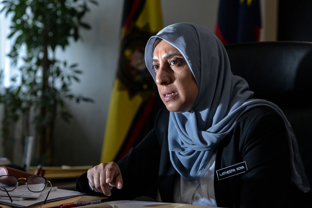 Former MACC chief Latheefa Koya said the public prosecutor’s withdrawal to appeal against Deputy Prime Minister Datuk Seri Ahmad Zahid Hamidi’s 40 foreign visa system contract charges is a huge blow to to the fight against corruption. — File picture by Shafwan Zaidon