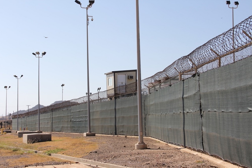 In this file photo taken on January 26, 2017, a guard tower is seen outside the fencing of Camp 5 at the US military’s prison in Guantanamo Bay, Cuba. — AFP pic