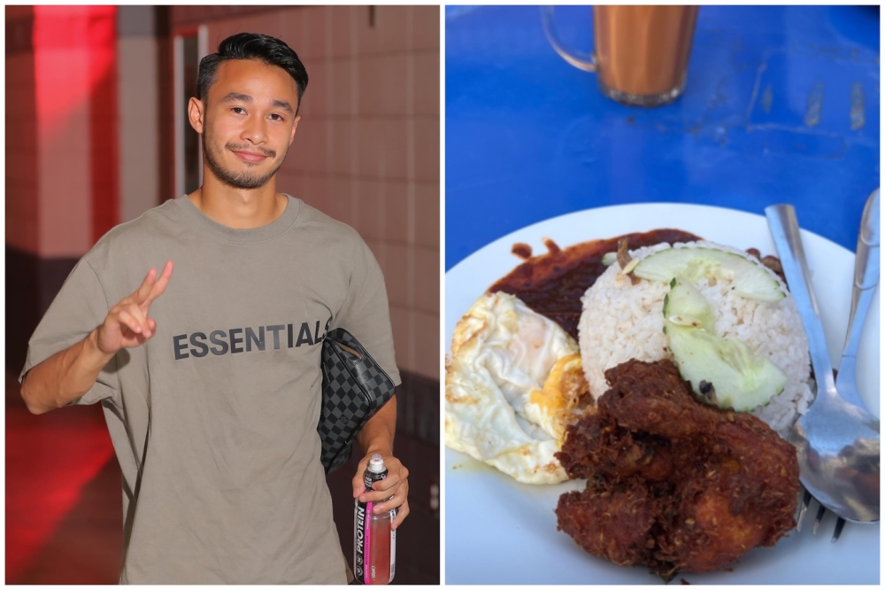 Wan Kuzain Wan Kamal posted a photo of him eating nasi lemak this morning. — Picture from Instagram/kuzain7