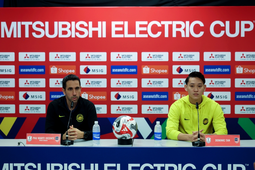 Head coach Pau Marti Vicente at a pre-match press conference ahead of tomorrow’s clash at Bukit Jalil National Stadium, December 19, 2024. — Bernama pic 