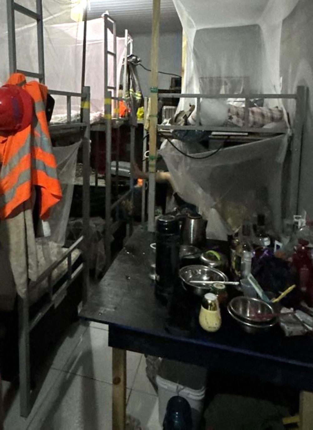 This handout picture released by Brazil’s Workers Public Ministry (MPT) shows an operation that rescued 163 workers from ‘slave-like conditions’ in Brazil where they had been building an electric car factory for Chinese giant BYD, officials said in Camacari, Bahia state, Brazil December 24, 2024. — Brazil’s Federal Public Ministry (MPT) handout pic via AFP