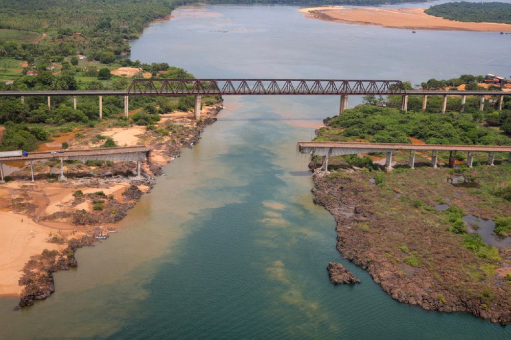 This handout picture released by Brazil’s Ministry of Transports shows the Juscelino Kubitschek de Oliveira bridge that collapsed on December 22 over the Tocantins River in Aguiarnopolis, Tocantins state, Brazil December 24, 2024. — Brazil’s Ministry of Transports/AFP pic