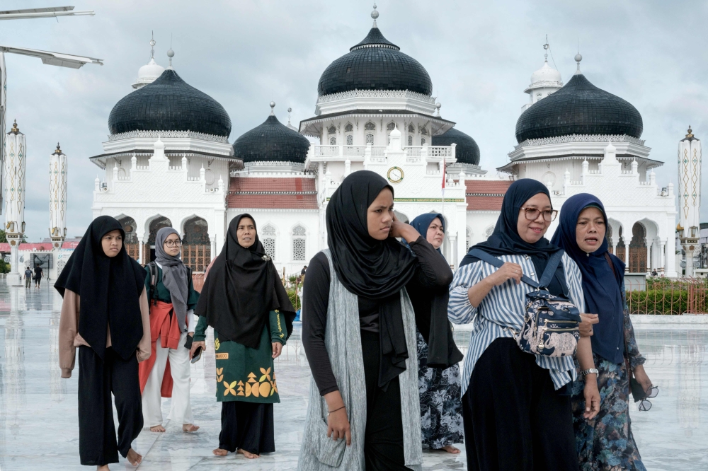 The Baiturrahman Grand Mosque on the eve of the 20th anniversary of the 2004 Indian Ocean tsunami. — AFP