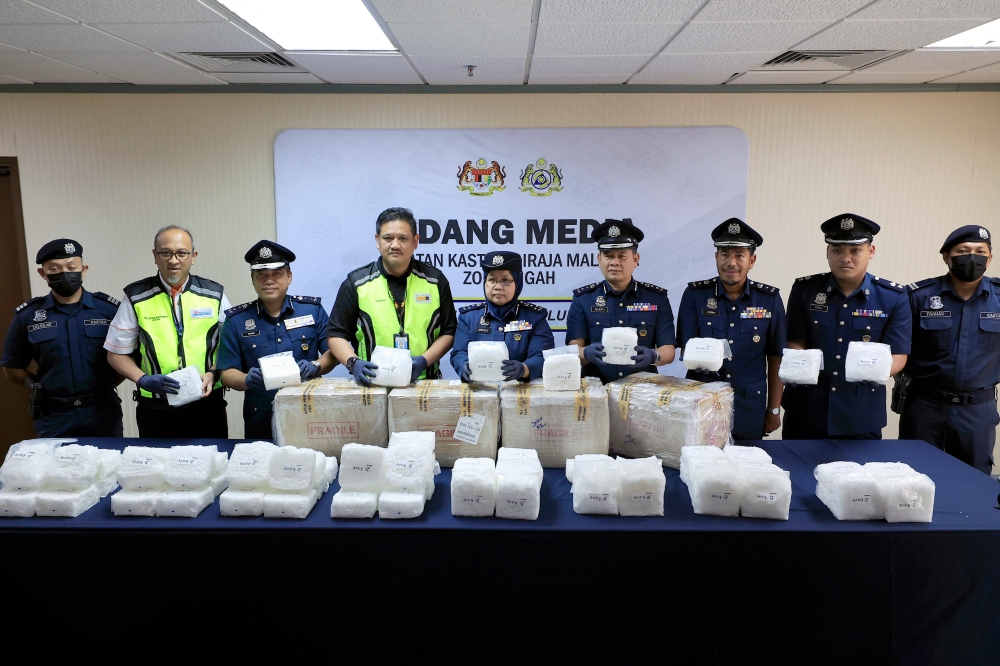 Customs intercepts 81kg meth worth RM2.6m at KLIA bound for Kota ...