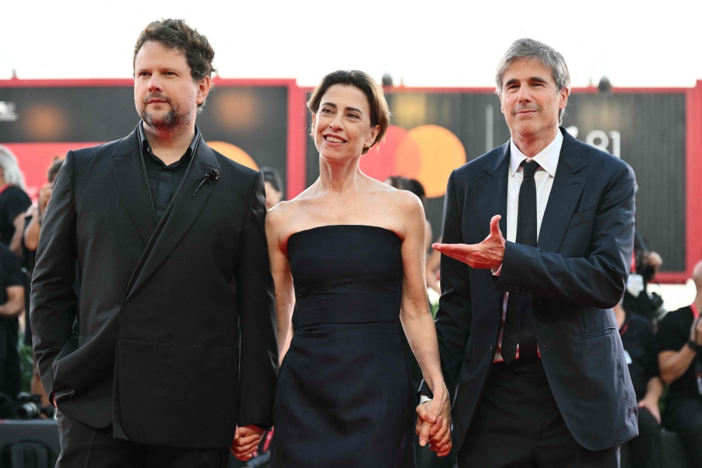 Brazilian actor Selton Mello (left), Brazilian actress Fernanda Torres and director Walter Salles attend the red carpet of the movie ‘Ainda estou aqui’ (I’m Still Here) at the 81st International Venice Film Festival in September, 2024. — AFP