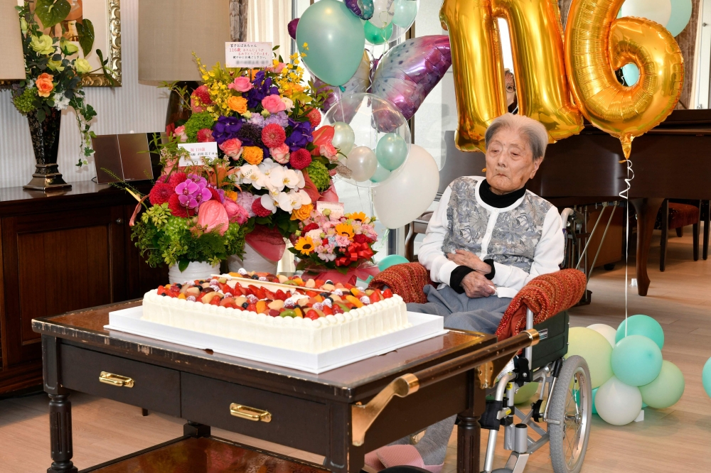 This handout file photo taken on May 23, 2024 and provided to AFP on August 22, 2024 by the Ashiya City government shows Japanese woman Tomiko Itooka as she celebrates her 116th birthday, in the city of Ashiya, Hyogo prefecture. The world's oldest person, Tomiko Itooka of Japan, has died at the age of 116, the city were she lived announced on January 4, 2025. Itooka, who had four children and five grandchildren, died on December 29 at a nursing home, the city of Ashiya said. — Picture courtesy of Ashiya City via AFP