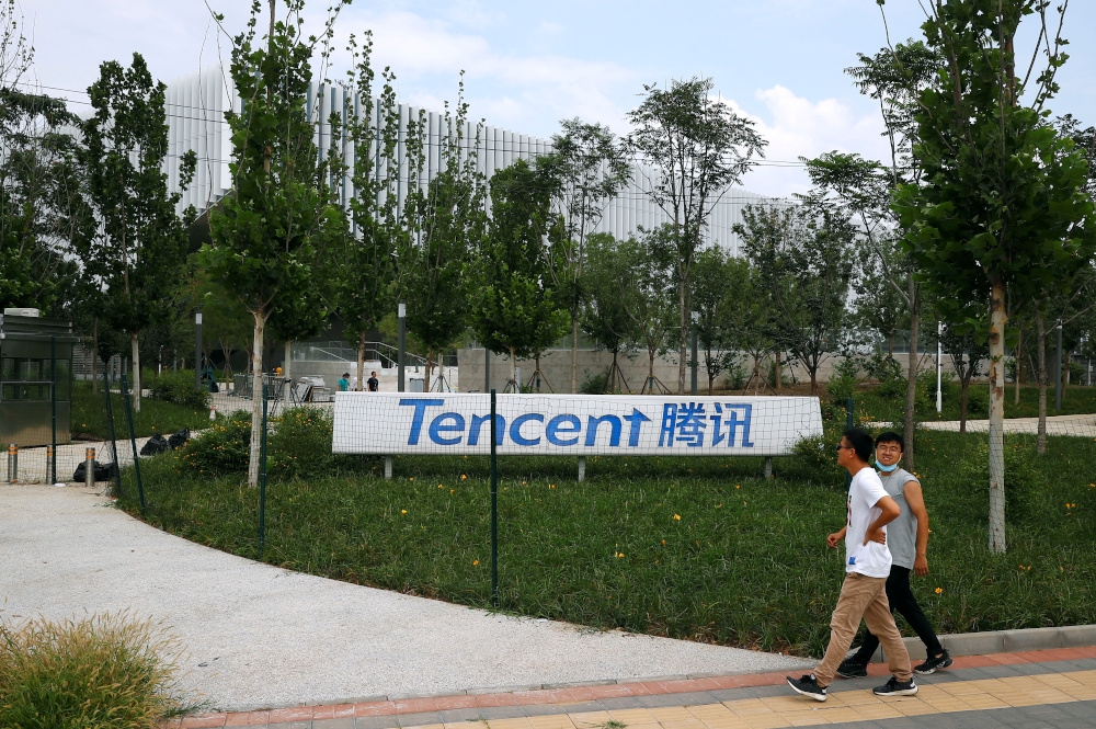 Tencent’s shares plummeted more than seven percent in Hong Kong today after the US Defense Department added the Chinese tech giant to a list of companies it says are affiliated with Beijing's military.  — Reuters
