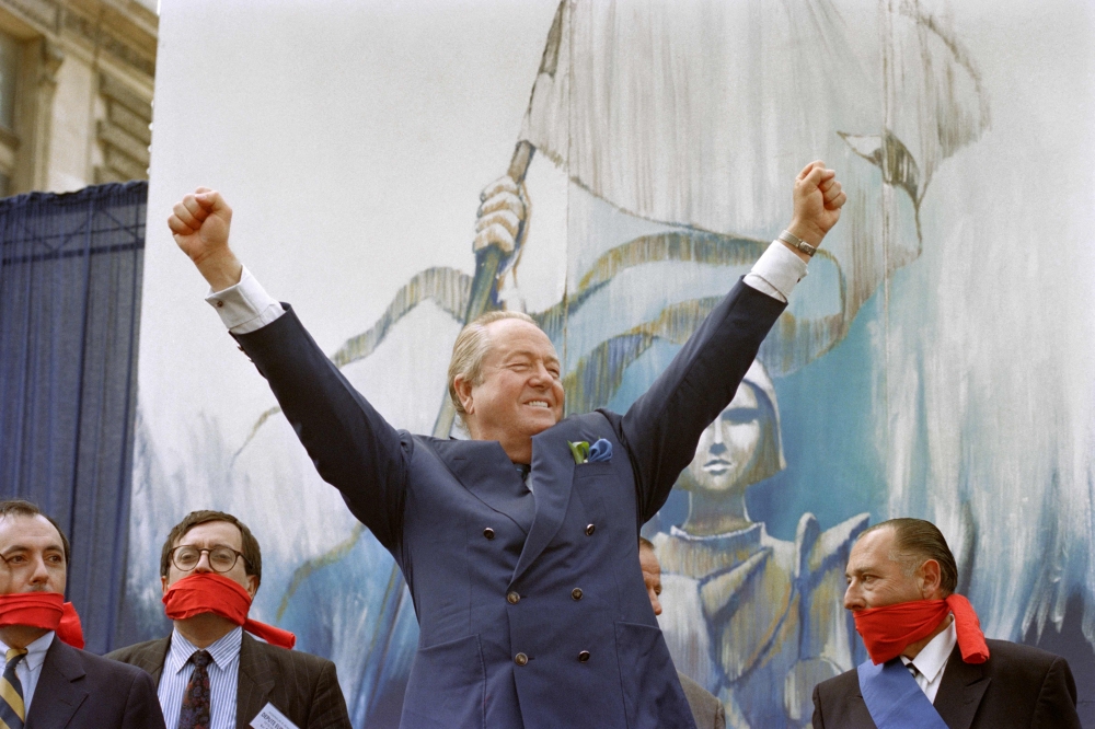 Under his leadership the National Front party, which he co-founded with former Waffen-SS members and neo-Nazi sympathisers, Jean-Marie Le Pen defended a staunchly anti-immigration agenda, with many accusing him of being a xenophobe, racist and anti-Semite. — AFP file pic