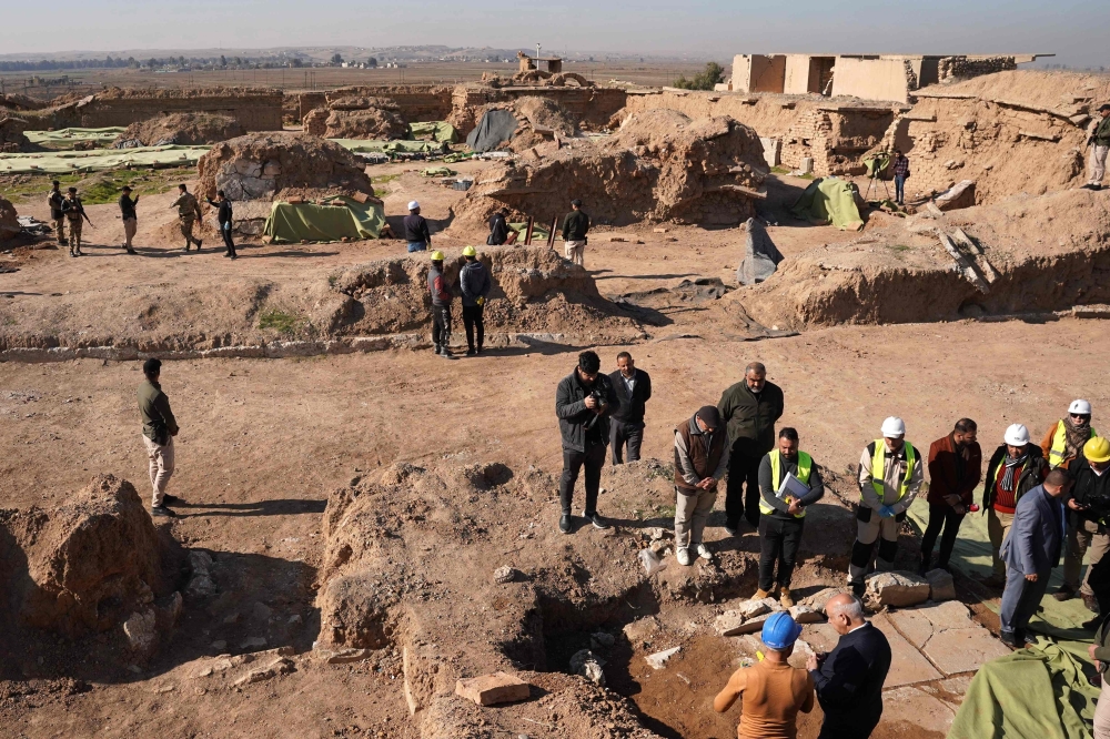 This pictures shows the remains of a Nabu Temple at the archaeological site of Nimrud, south of Mosul, on January 3, 2025. — AFP pic