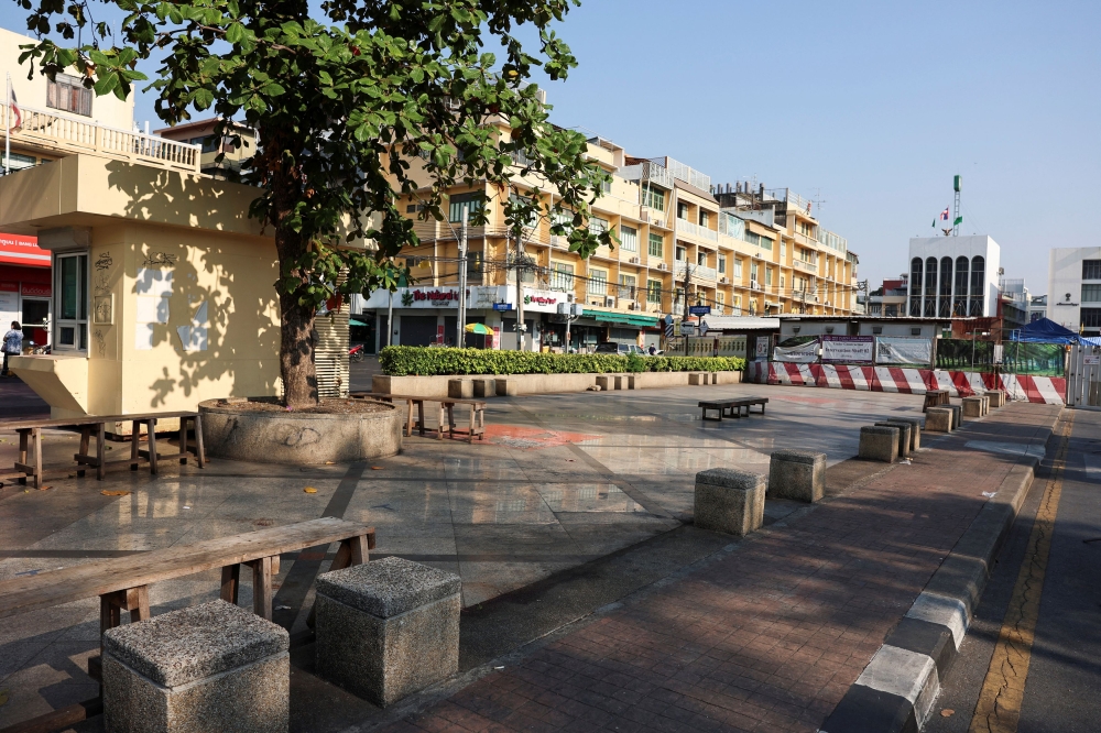 General view of the scene where a former politician with now-dissolved Cambodia National Rescue Party (CNRP) Lim Kimya, 74, was shot dead, in Bangkok, Thailand, January 8, 2025. — Reuters pic