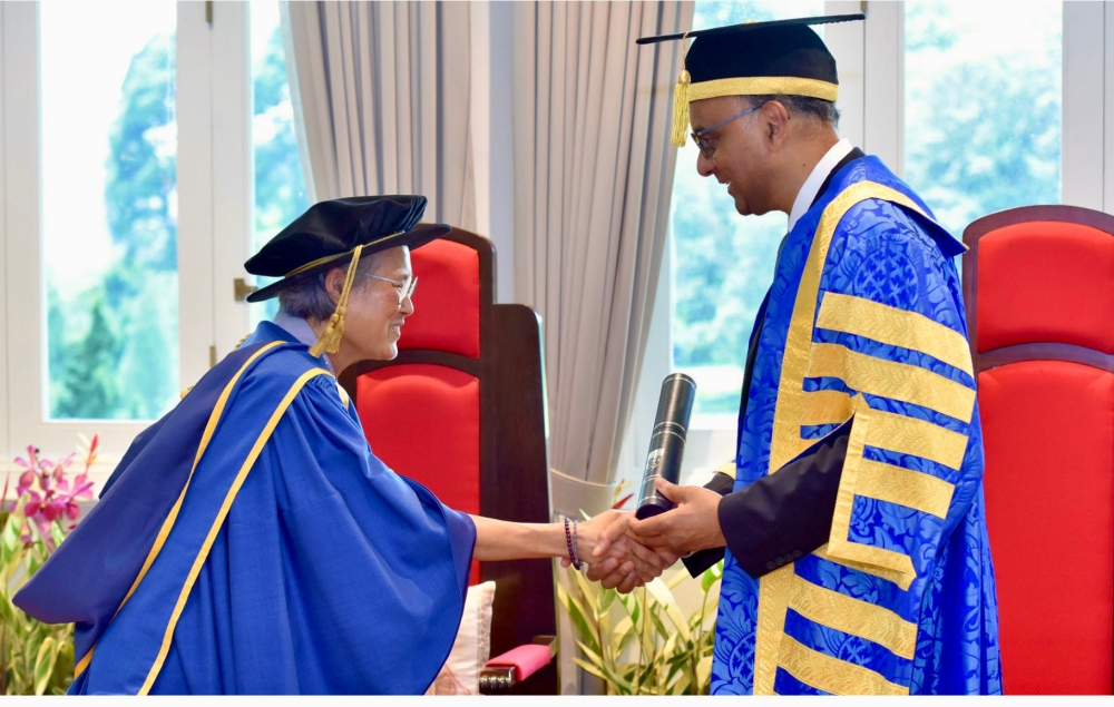 Thai Princess Maha Chakri Sirindhorn has been conferred with the Honorary Degree of Doctor of Letters by the National University of Singapore (NUS) in recognition of her remarkable contributions. — Picture via X/ProfChesterman
