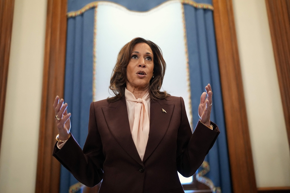 The White House said in a statement that US Vice-President Kamala Harris has decided to cancel her upcoming trip to Singapore, Bahrain and Germany due to the wildfires in Los Angeles. — AFP pic