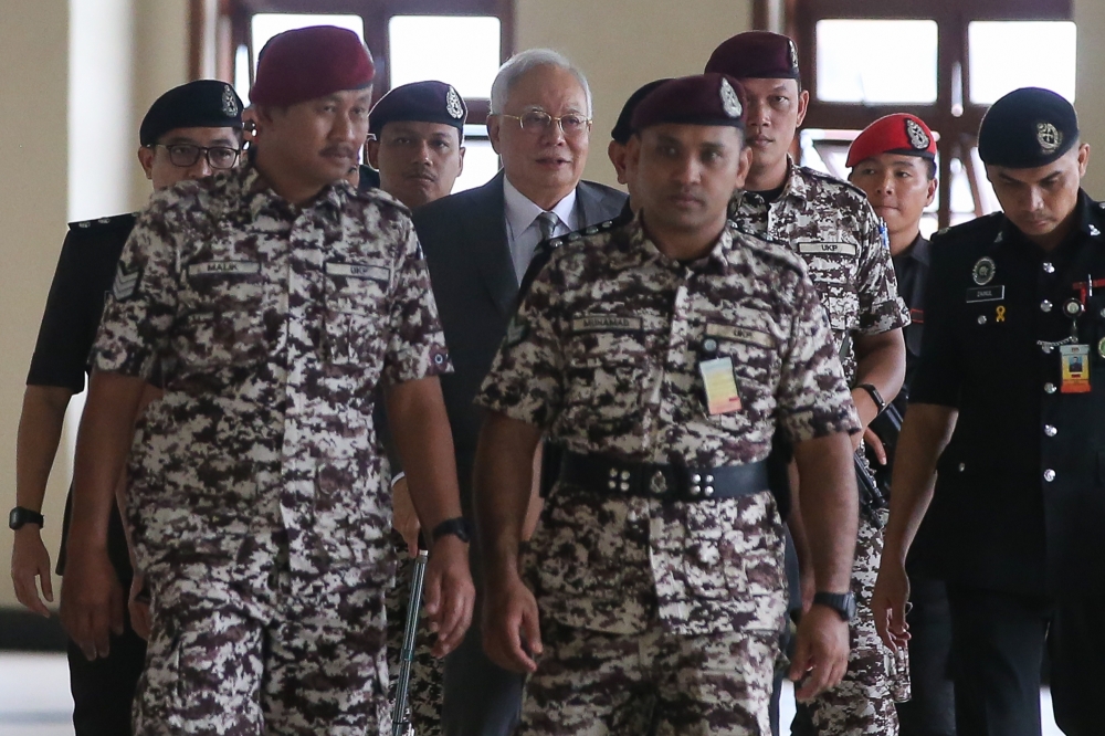 Former prime minister Datuk Seri Najib Razak is pictured at the Kuala Lumpur High Court Complex November 27, 2024. — Picture by Yusof Mat Isa