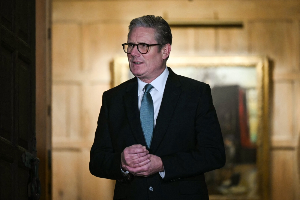 Britain's Prime Minister Keir Starmer waits for the arrival of France's President Emmanuel Macron at the Chequers, in Aylesbury, England, on January 9, 2025 ahead of a bilateral meeting. — AFP