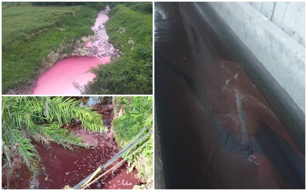 LUAS said the pink discharge was detected around 6.40pm January 14, 2025 and tracing the final discharge point to a factory in the Beranang industrial area, which feeds into the Beranang and Semenyih rivers. — Bernama pic