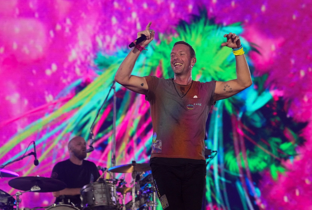 Tens of thousands of people are set to attend the Coldplay concert in the western state of Gujarat on January 26, with tickets selling out within minutes of going on sale last year. — Reuters pic