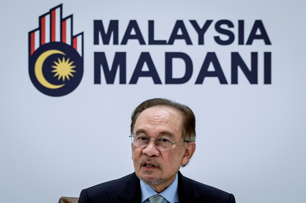 Prime Minister Datuk Seri Anwar Ibrahim, who is also the finance minister, spoke on ‘The Adaptive Edge: Malaysia’s Global Strategy in an Uncertain Era’. — Bernama pic  
