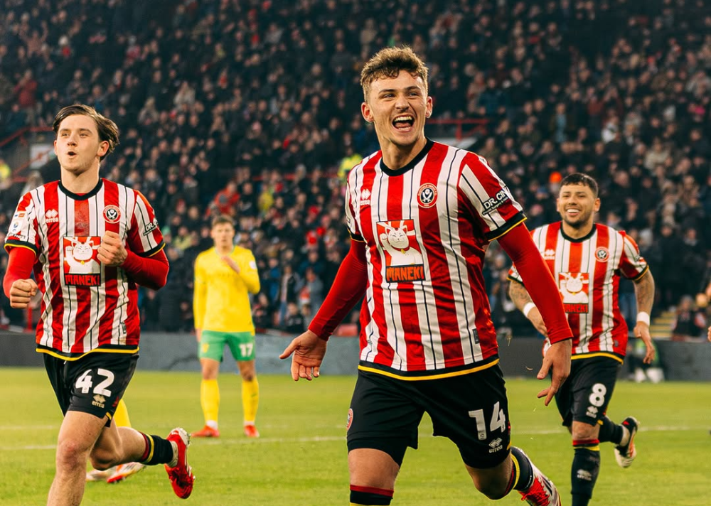 Sheffield United’s Harrison Burrows found the back of the net twice, including a goal from the penalty spot. — Picture from Instagram/sheffieldunited