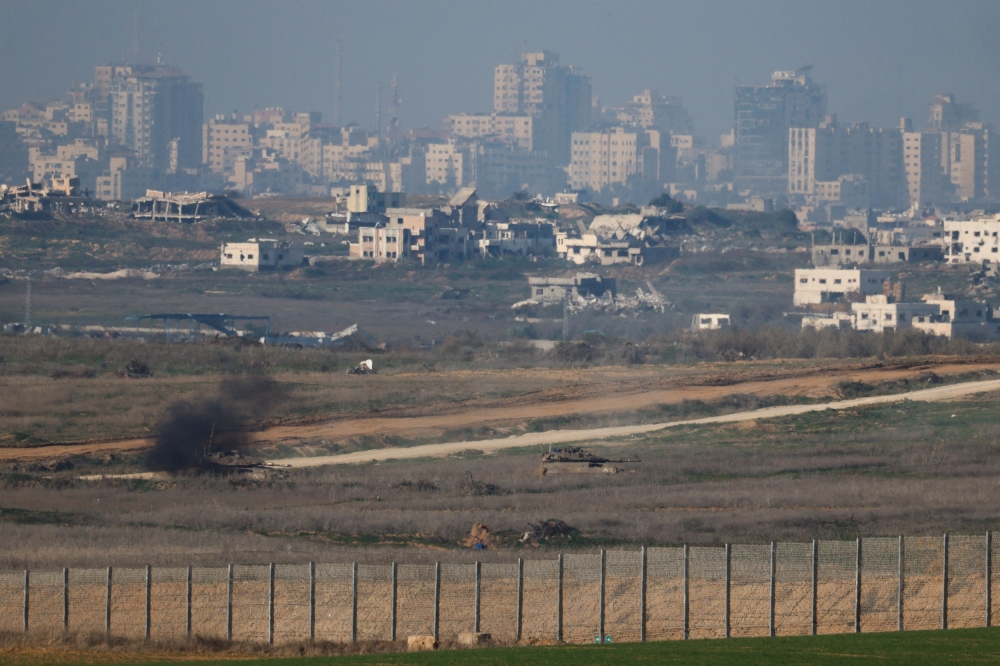Israeli military vehicles manoeuvre inside the Gaza Strip. — Pic by Reuters