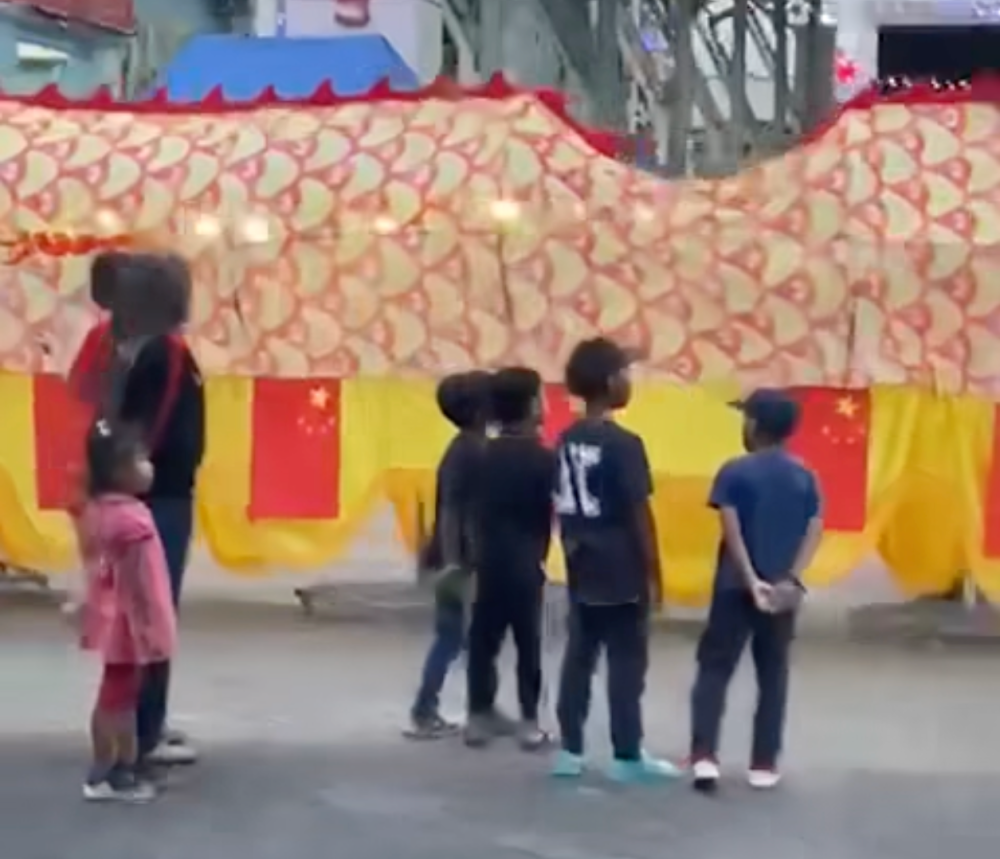 A screengrab of the procession in progress, which Muar police said was part of a programme to celebrate the 20th anniversary of the district’s Tiong Hua Association. 