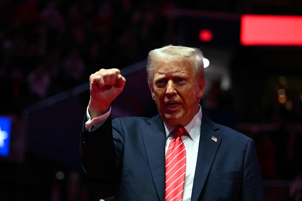 US President-elect Donald Trump at the MAGA victory rally at Capital One Arena in Washington. — Pic by AFP