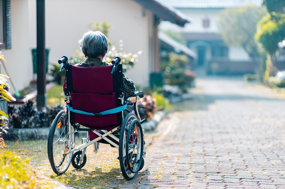 An undated file picture shows an elderly woman in a wheelchair. — Unsplash pic