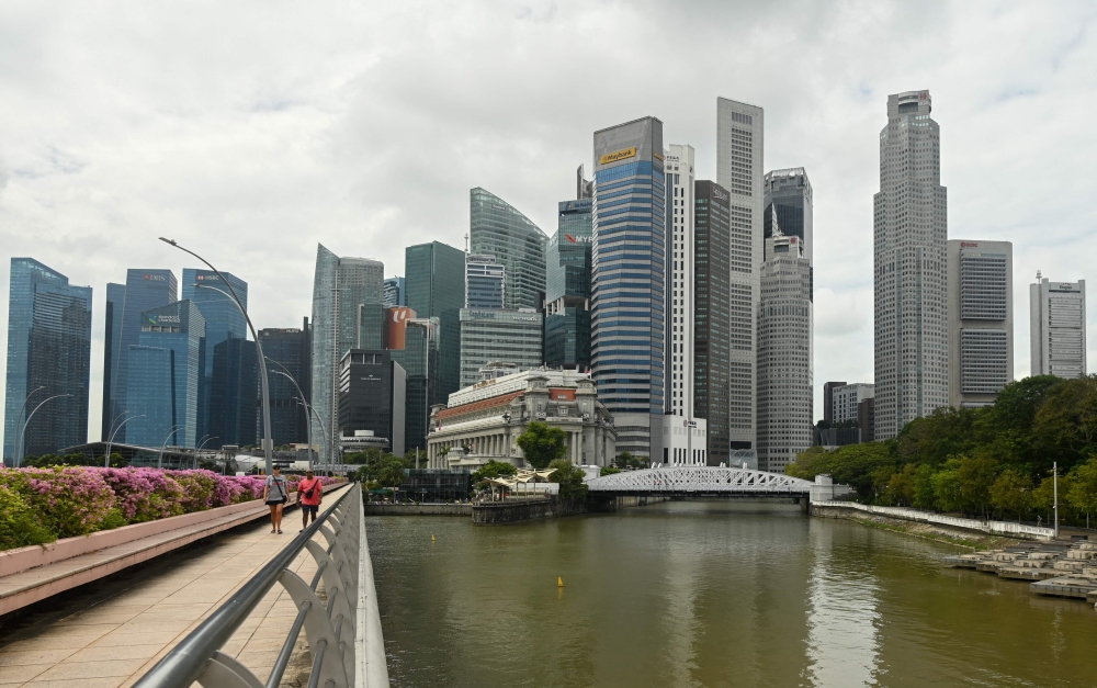 A general view shows the city skyline in Singapore on January 20, 2025. — AFP pic