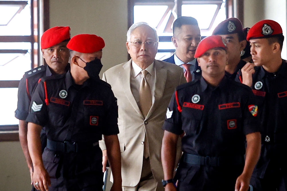 File photo of jailed former prime minister Datuk Seri Najib Razak at the Kuala Lumpur Court Complex December 4, 2024. — Picture by Firdaus Latif