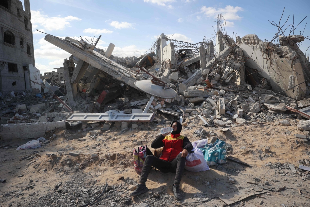 Trump said he believed Hamas had been weakened, and that Gaza appeared like a massive demolition site. — Pic by AFP