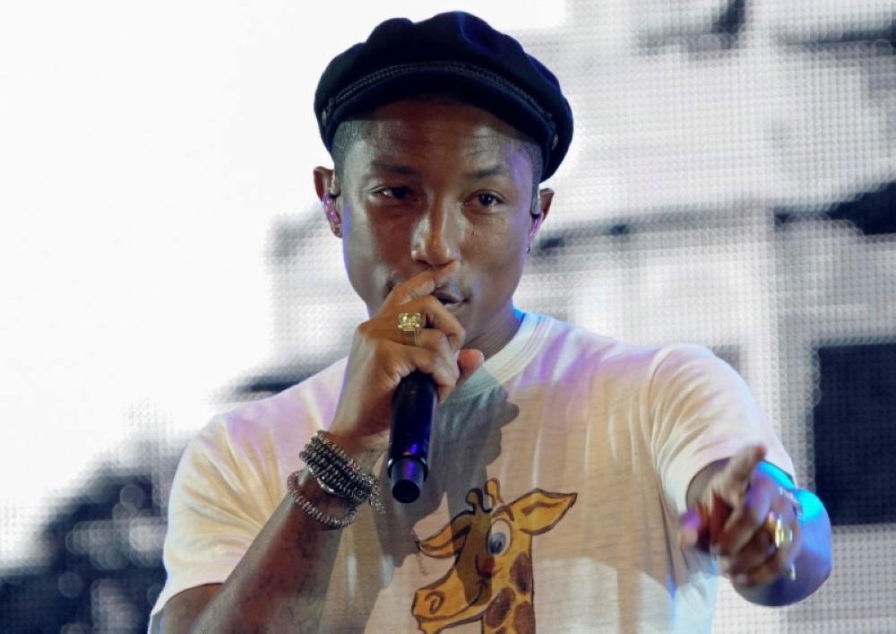 File photo of Pharrell Williams performing on the Padang Stage during the Singapore Grand Prix 2015 in Singapore September 18, 2015. —Reuters pic