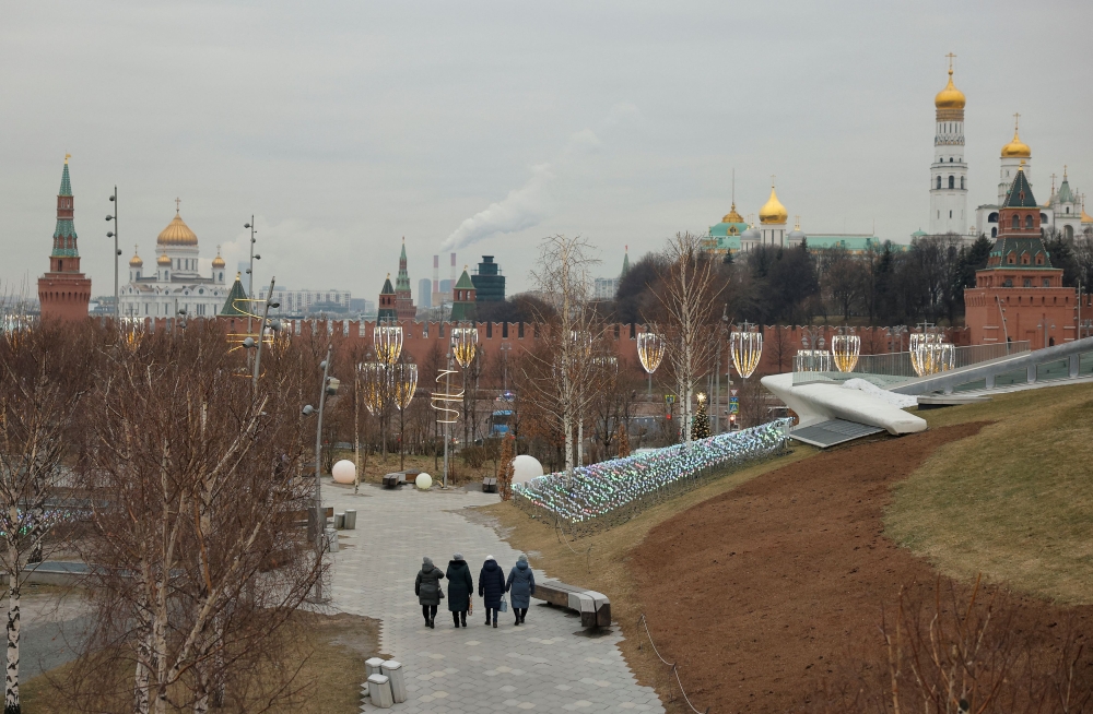 In Moscow, it’s just cold with no snow. — Reuters pic