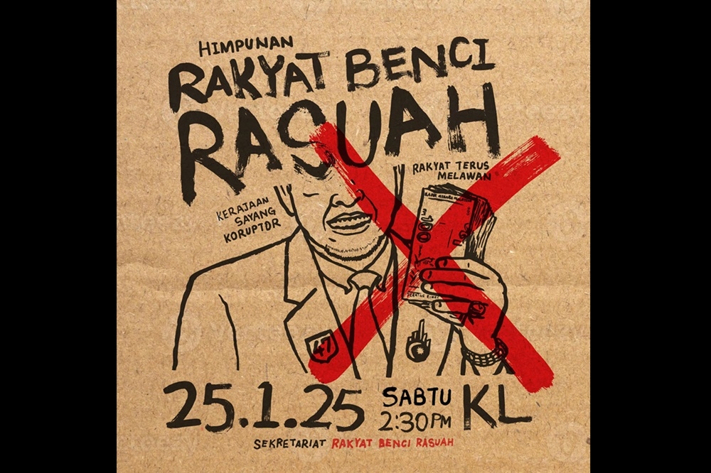 After demanding three things from the government at the protest, the People Against Corruption Secretariat said the movement is shifting its focus towards engaging constructively with the federal government in Putrajaya. — Picture via X/Sekretariat #RakyatBenciRasuah