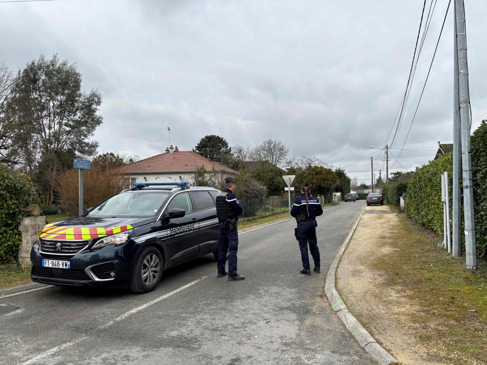 Gendarmes stand alert on a street in Mereau, near Vierzon, central France on January 23, 2025, as they secure the area following the kidnapping of David Ballard – co-founder of crypto firm Ledger. — AFP pic