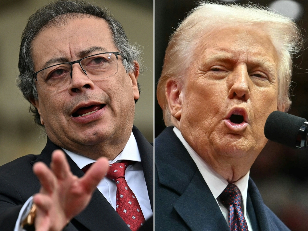 Trump ordered sweeping tariffs and sanctions against Colombia in retaliation for its refusal to accept deportation flights, as Petro responded in kind with a 25 percent levy on US goods. — Pic by AFP