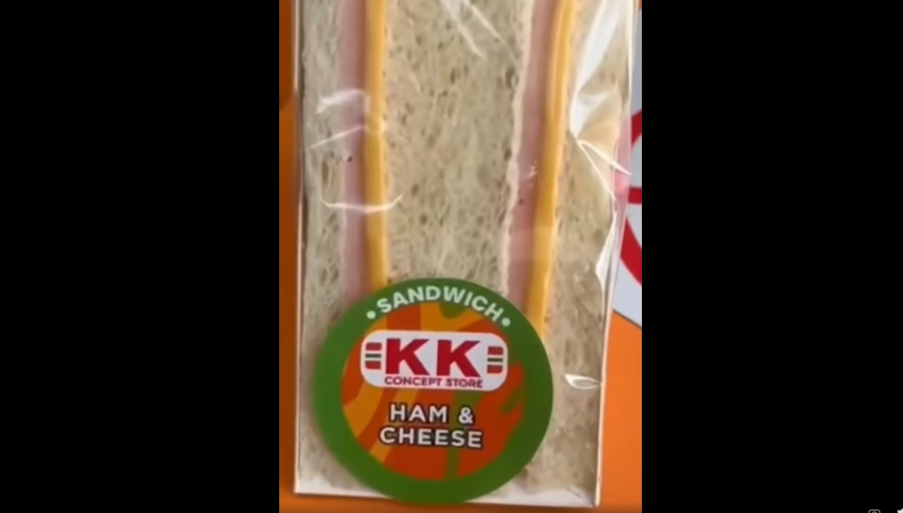 A screen capture shows a ham and cheese sandwich sold with an unauthorised halal logo. — Picture from Facebook/Dr Akmal Saleh