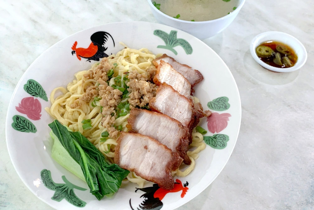 Fried Pork & Minced Pork with Handmade Noodles. — Picture by CK Lim