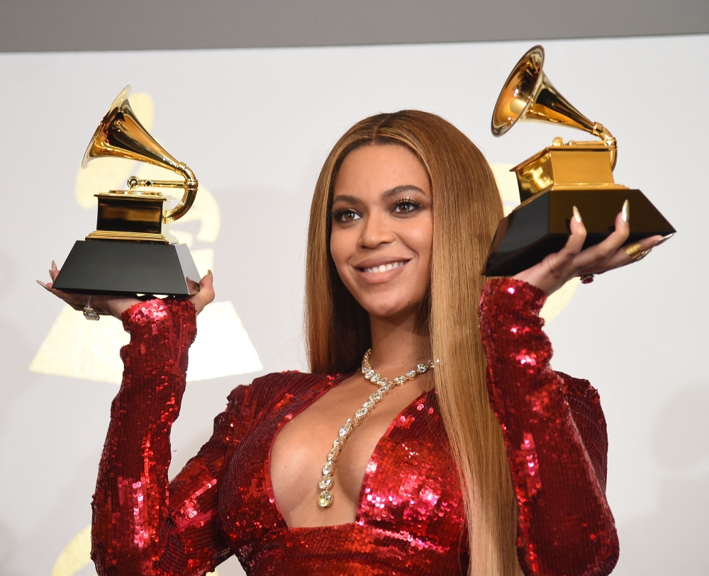 Beyonce has never won the prestigious Grammys for best album or record.— AFP