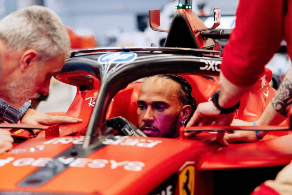 Lewis Hamilton was driving his second test with Ferrari after joining the team this year. — Picture from Facebook/Scuderia Ferrari HP
