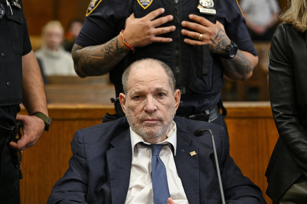 Former film producer Harvey Weinstein attends a hearing ahead of his retrial, at New York Supreme Court in New York City on January 29, 2025. — AFP pic