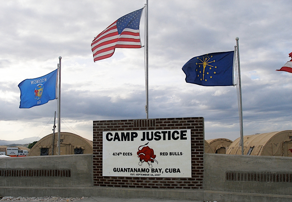 An exterior view of the Pentagon’s new prefabricated high-tech court complex in this file picture dated January 8, 2008 at Guantanamo Bay naval base called ‘Camp Justice’ comprised of temporary structures. President Donald Trump has announced that the United States will hold migrants at the notorious Guantanamo military detention facility in Cuba as part of his administration’s crackdown on illegal immigration. — AFP pic 
