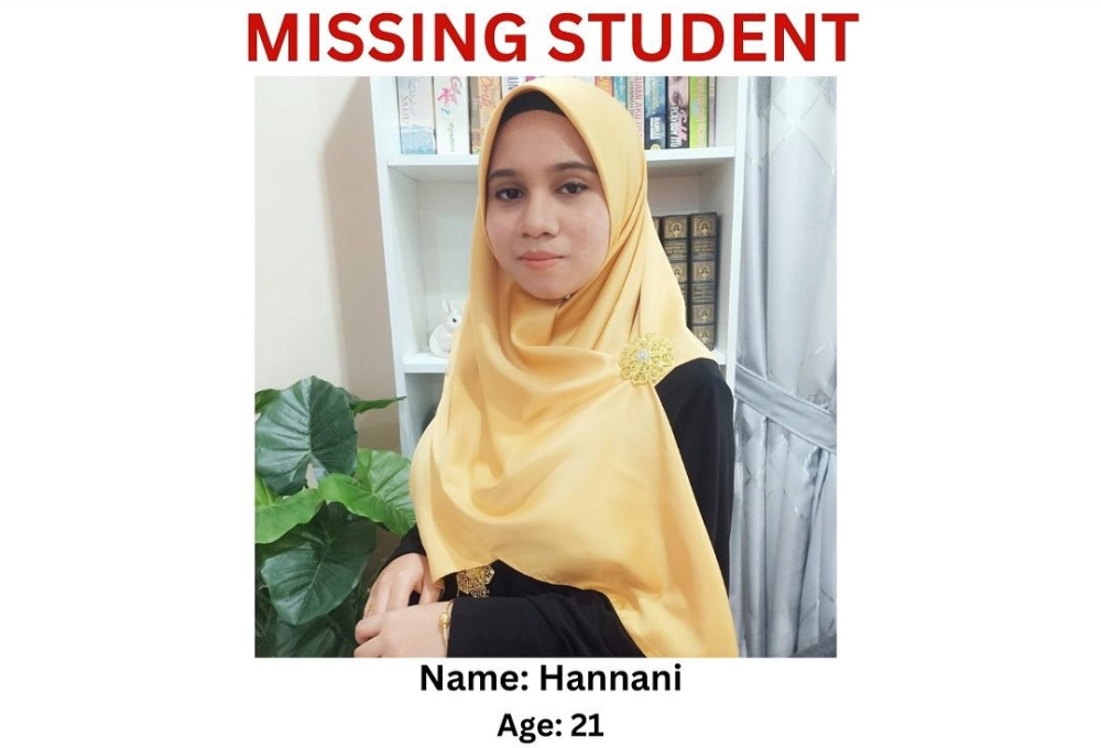 The Malaysian Students’ Association in Japan (MSAJ), on its Facebook page on Thursday (January 30), shared the news of the discovery of Nurin Hannani Hafizi, 21, a student at Kure Kosen.