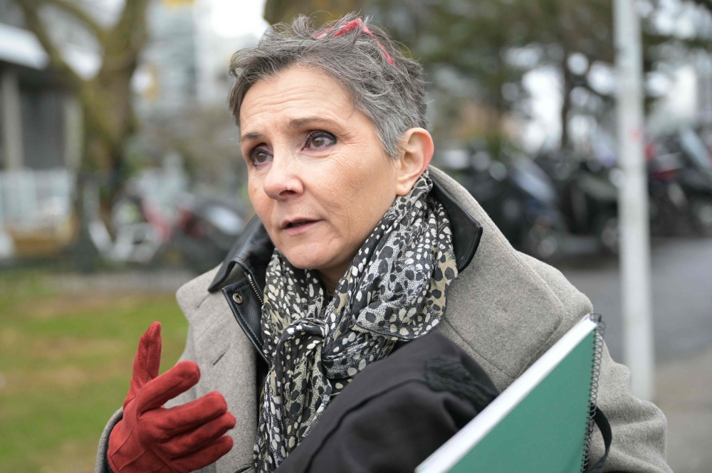Beatrice Zavarro, lawyer of Dominique Pelicot, speaks to the press ahead of her client's hearing at the judicial centre dedicated to cold cases at the Nanterre courthouse. — Pic by AFP,