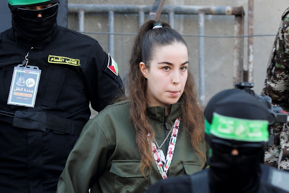 Israeli soldier Agam Berger was released yesterday. — Reuters pic